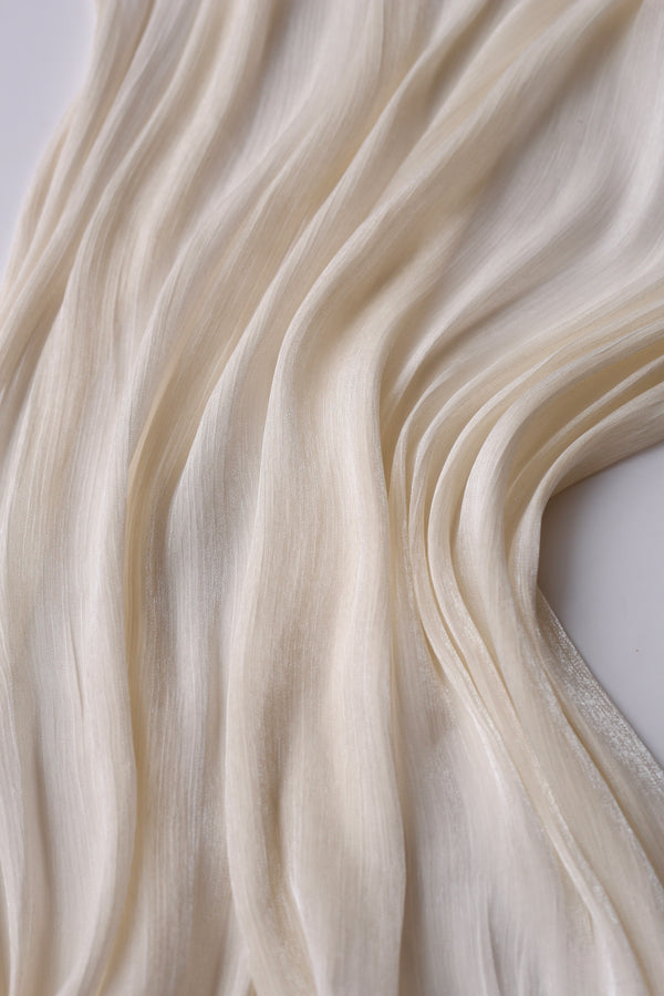 Organza Silk Hijab - Cream